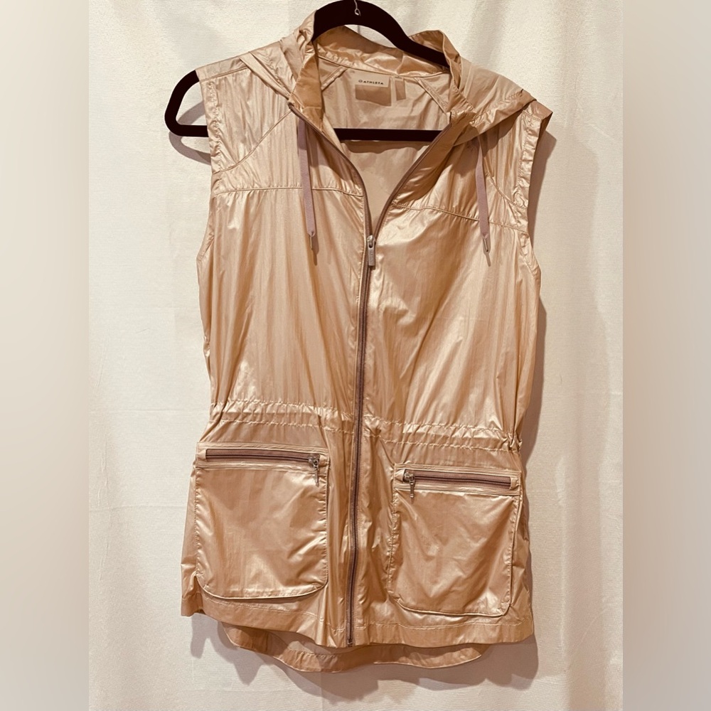 Athleta light pink Hooded Vest